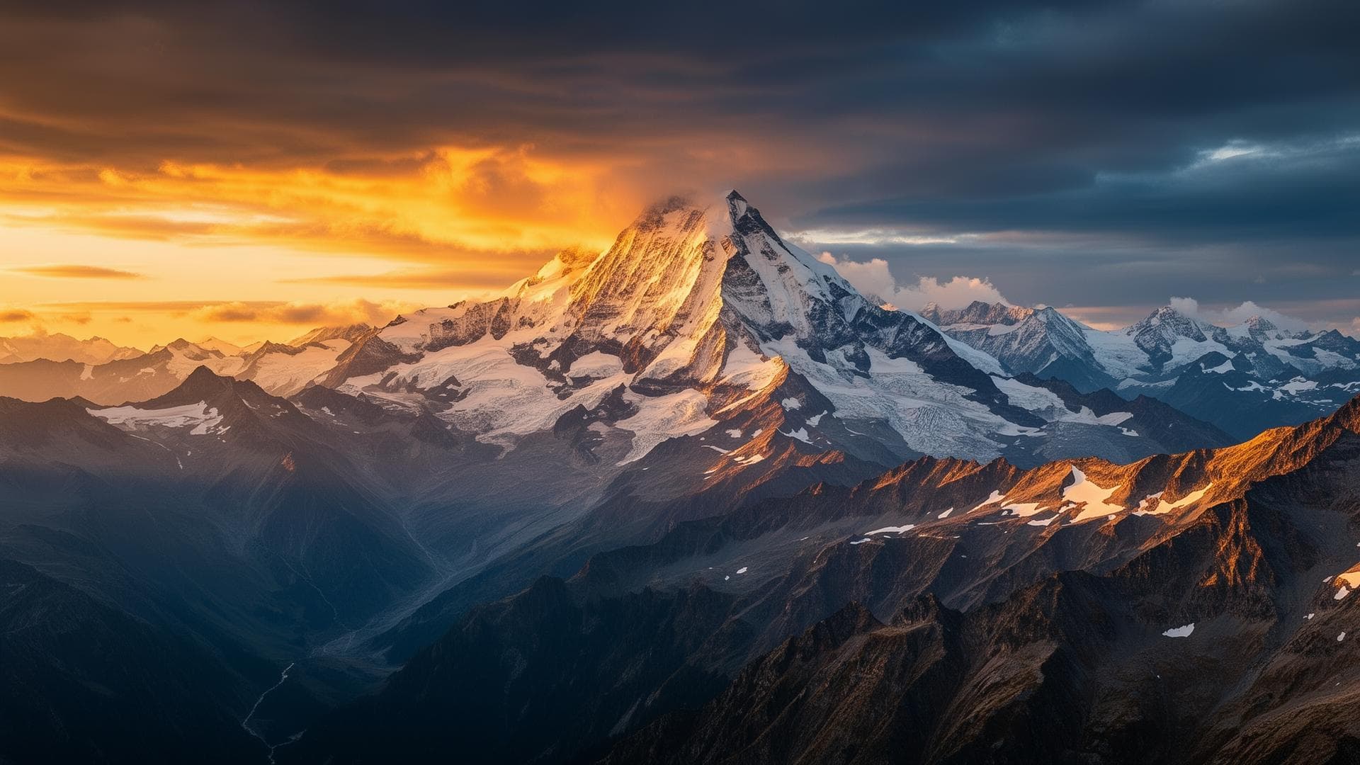 Mont Blanc au lever du soleil